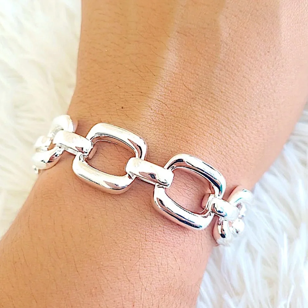 Chain Link Sterling Silver Bracelet